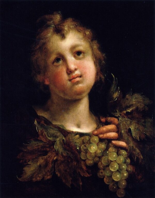 A Boy with Grapes by Hans von Aachen, hand-painted oil painting reproduction