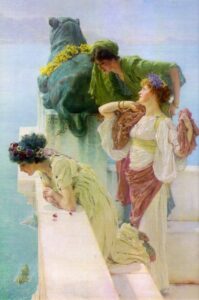 A Coign of Vantage by Lawrence Alma-Tadema, hand-painted oil painting reproduction