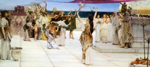 A Dedication to Bacchus by Lawrence Alma-Tadema, hand-painted oil painting reproduction