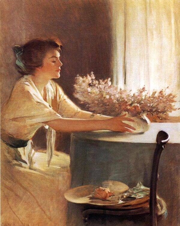 A Meadow Flower by John White Alexander, hand-painted oil painting reproduction