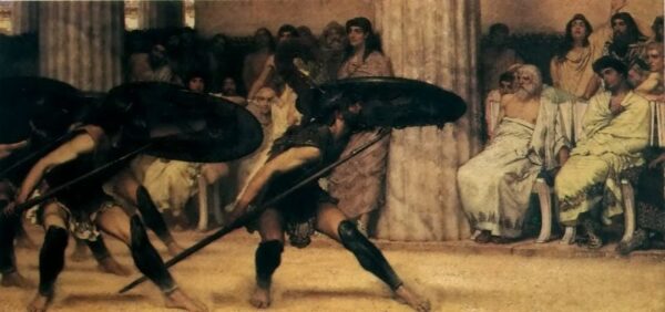 A Pyrrhic Dance by Lawrence Alma-Tadema, hand-painted oil painting reproduction