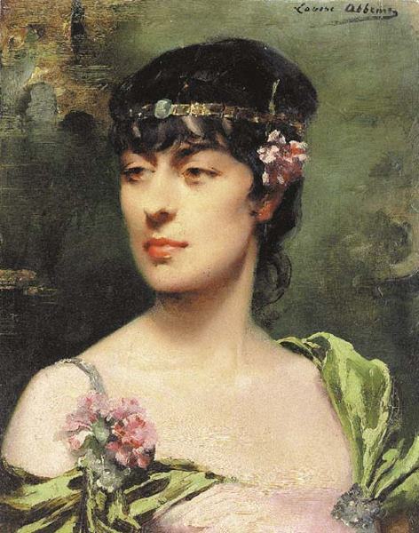 A Striking Beauty by Louise Abbéma, hand-painted oil reproduction
