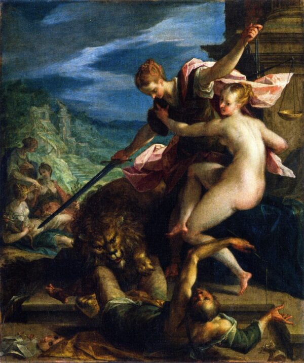 Allegory The Return of the Golden Age by Hans von Aachen, hand-painted oil painting reproduction