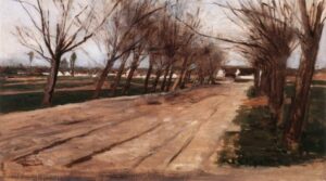 Alley by Gyula Aggházy, hand-painted oil painting reproduction