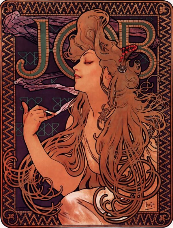 Job by Alphonse Mucha, hand-painted oil painting reproduction