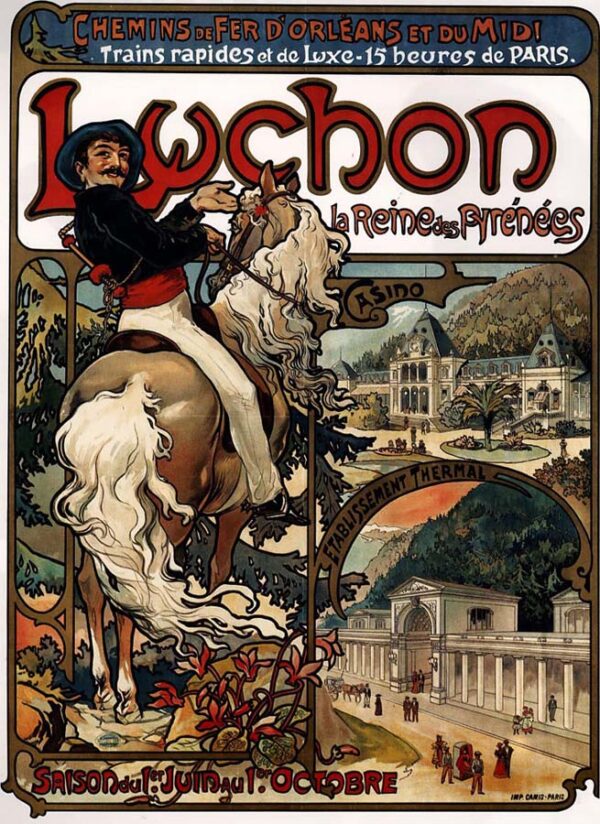 Luchon by Alphonse Mucha, hand-painted oil painting reproduction