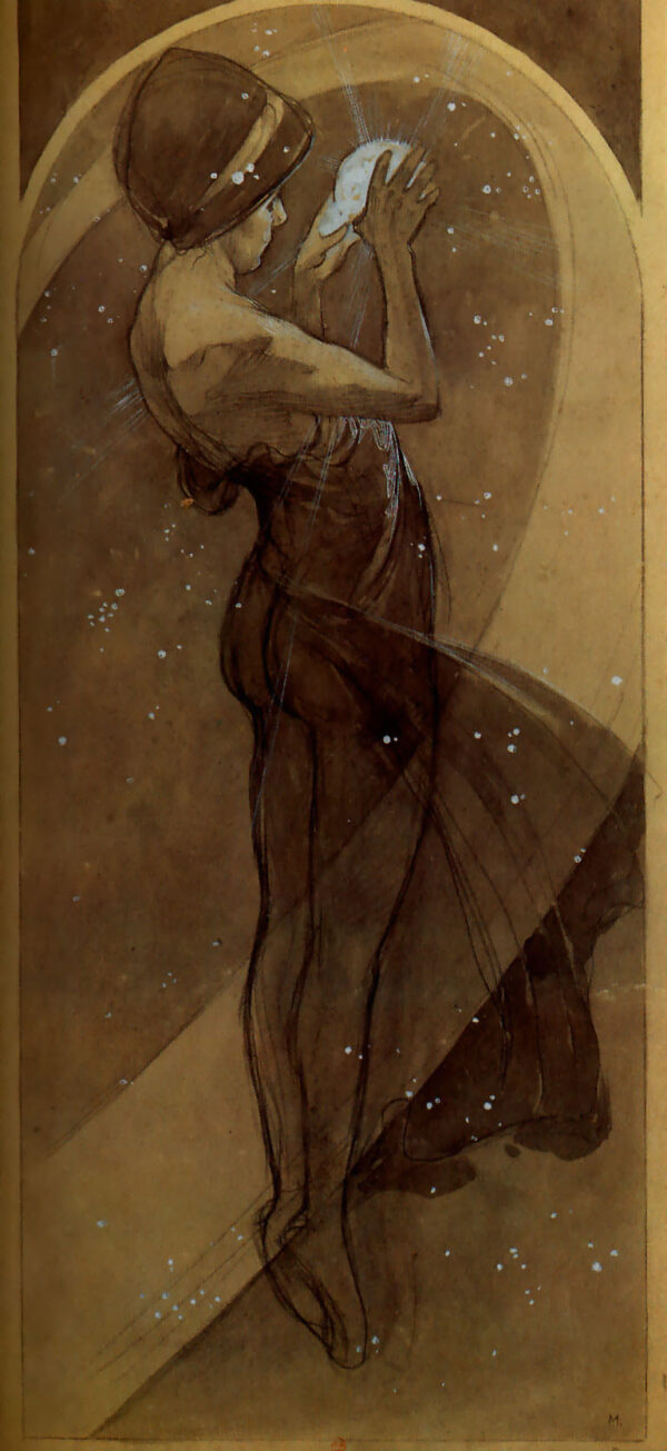 North Star by Alphonse Mucha, hand-painted oil painting reproduction