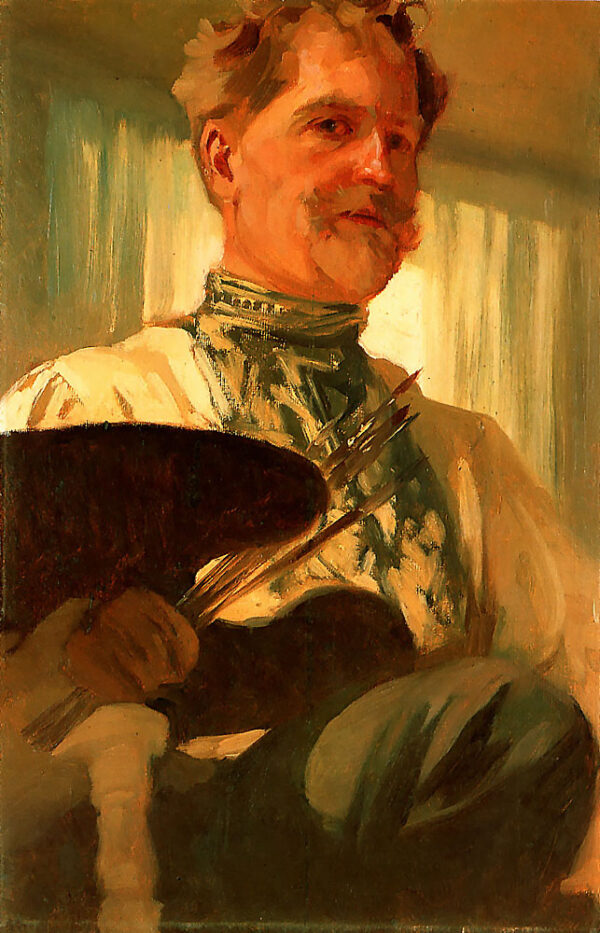 Self Portrait of alphanso by Alphonse Mucha, hand-painted oil painting reproduction