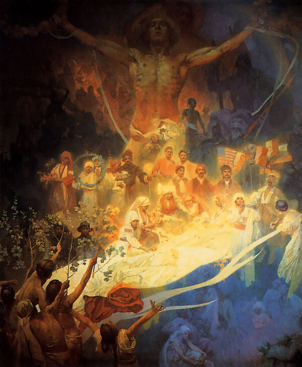 The Apotheosis of the Slavs by Alphonse Mucha, hand-painted oil painting reproduction