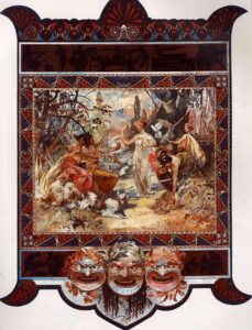 The Judgement of Paris Calendar by Alphonse Mucha, hand-painted oil painting reproduction