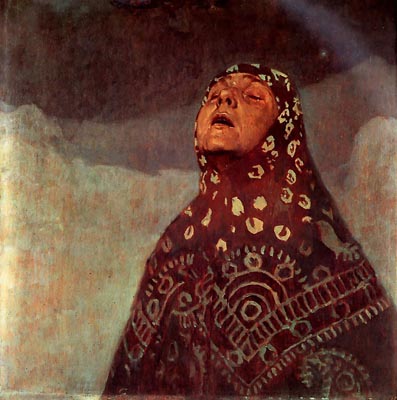 Winter 1 by Alphonse Mucha, hand-painted oil reproduction