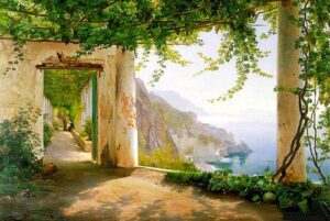 Amalfi Cappuccini II by Carl Fredrik Aagard, hand-painted oil painting reproduction
