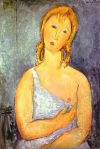 Portrait of Woman in Hat by Amedeo Modigliani, hand-painted oil painting reproduction