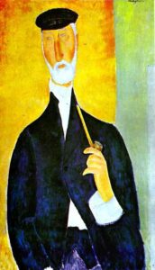 Man with Pipe by Amedeo Modigliani, hand-painted oil painting reproduction