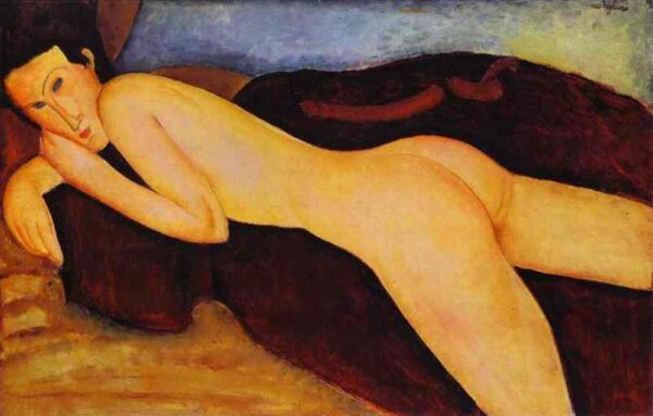 Nu couche de dos by Amedeo Modigliani, hand-painted oil painting reproduction