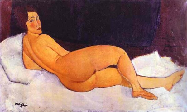 Nude Looking over Her Right Shoulder by Amedeo Modigliani, hand-painted oil reproduction