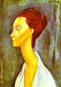 Portrait of Lunia Czechovska by Amedeo Modigliani, hand-painted oil painting reproduction