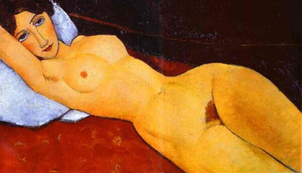 Seated Nude (1) by Amedeo Modigliani, hand-painted oil painting reproduction