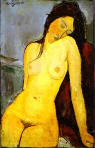 Seated Nude (2) by Amedeo Modigliani, hand-painted oil painting reproduction