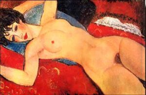 Standing Nude Elvira by Amedeo Modigliani, hand-painted oil painting reproduction