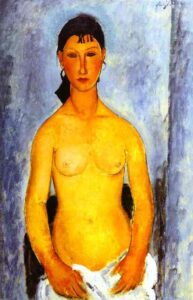 Nude Sitting on a Divan by Amedeo Modigliani, hand-painted oil painting reproduction
