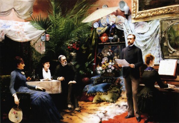An-Afternoon-Song-1885 by Louise Abbéma, hand-painted oil painting reproduction
