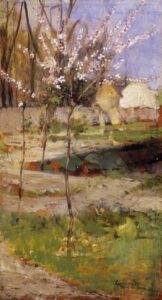 Apple Trees Blooming by Gyula Aggházy, hand-painted oil painting reproduction