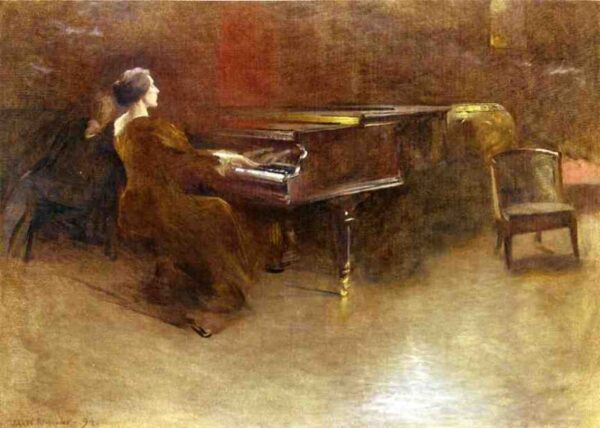 At the Piano by John White Alexander, hand-painted oil painting reproduction