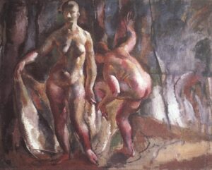 Bathers by Vilmos Aba-Novák, hand-painted oil painting reproduction