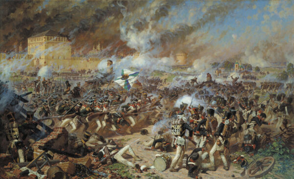 Battle-of-Smolensk by Albrecht Adam, hand-painted oil painting reproduction