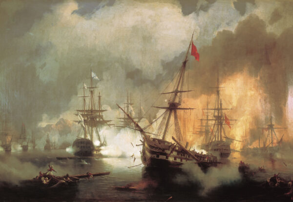 Battle of Navarino by Ivan Aivazovsky, hand-painted oil painting reproduction
