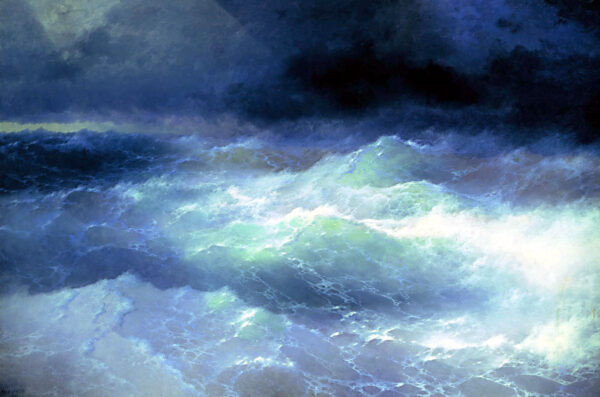 Between the Waves by Ivan Aivazovsky, hand-painted oil painting reproduction