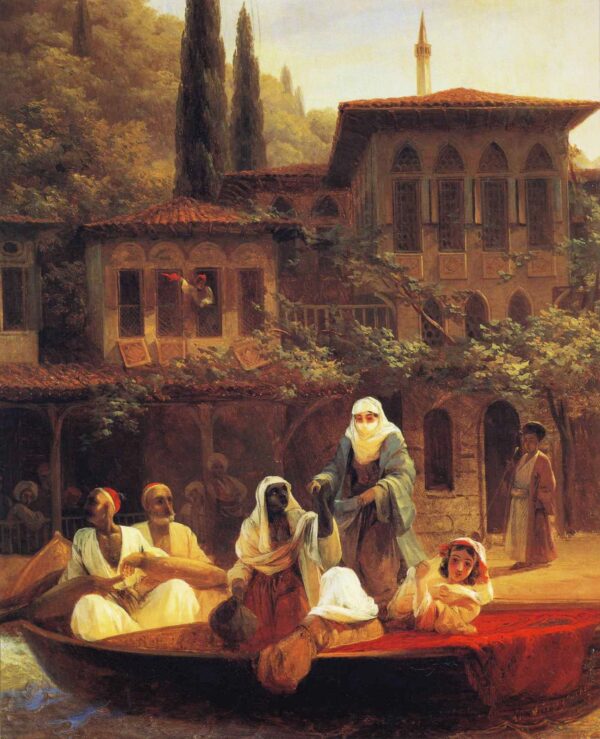 Boat Ride by Kumkapi in Constantinople by Ivan Aivazovsky, hand-painted oil painting reproduction