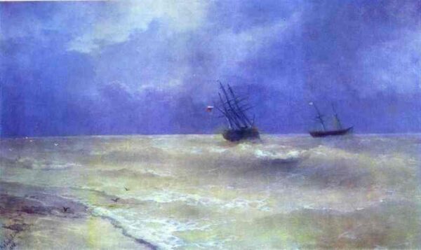 Breakers on the Crimean Coast by Ivan Aivazovsky, hand-painted oil painting reproduction