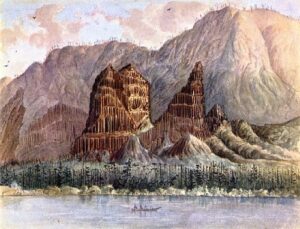 Cascades Columbia River below the Rapids by James Madison Alden, hand-painted oil painting reproduction