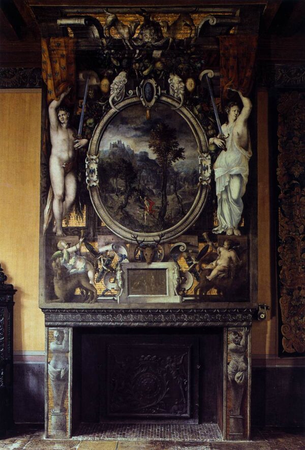 Chimney breast by Niccolo dell Abbate, hand-painted oil painting reproduction