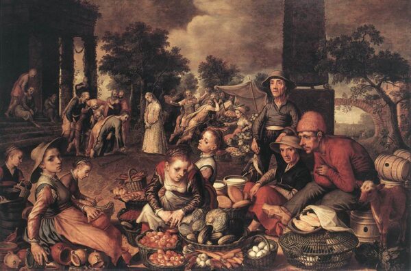 Christ and the Adulteress 1559 by Pieter Aertsen, hand-painted oil painting reproduction