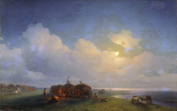 Chumaks Leisure by Ivan Aivazovsky, hand-painted oil painting reproduction