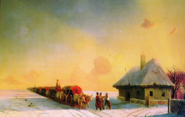 Chumaks in Little Russia by Ivan Aivazovsky, hand-painted oil painting reproduction