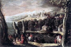 Deer Hunt 1550-52 by Niccolo dell Abbate, hand-painted oil painting reproduction
