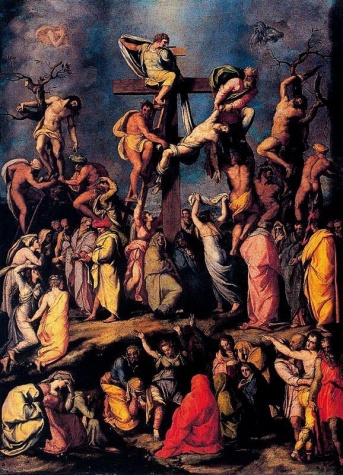 Descent from the Cross by Alessandro Allori, hand-painted oil reproduction