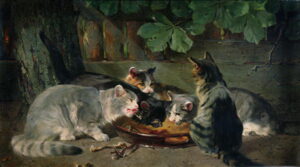 Dinner Time by Julius Adam, hand-painted oil painting reproduction