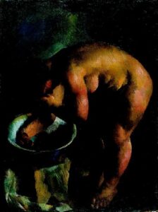 Eta is Bathing by Vilmos Aba-Novák, hand-painted oil painting reproduction