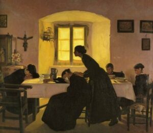 Familia Llorando by Eduardo Chicharro Aguera, hand-painted oil painting reproduction