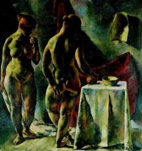 Female Nudes by Vilmos Aba-Novák, hand-painted oil painting reproduction