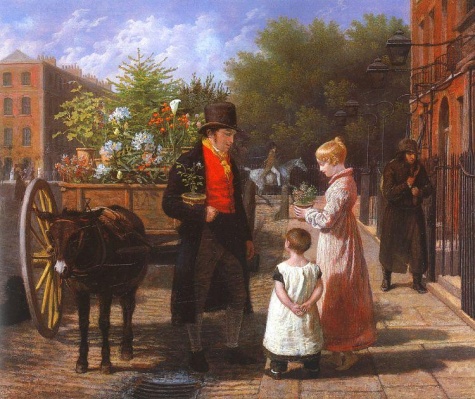 Flower Seller by Jacques Laurent Agasse, hand-painted oil reproduction