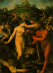 Hercules Crowned by the Muses by Alessandro Allori, hand-painted oil painting reproduction