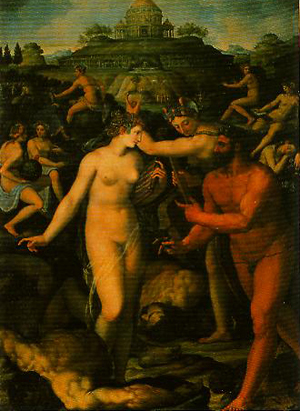 Hercules Crowned by the Muses by Alessandro Allori, hand-painted oil reproduction