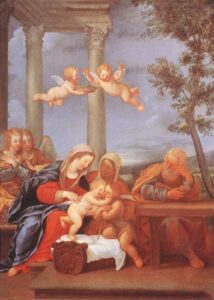 Holy Family by Francesco Albani, hand-painted oil painting reproduction