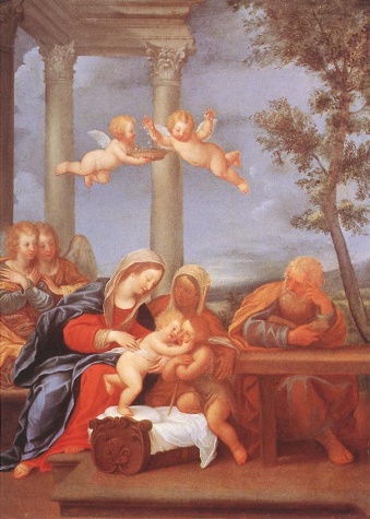 Holy Family by Francesco Albani, hand-painted oil reproduction